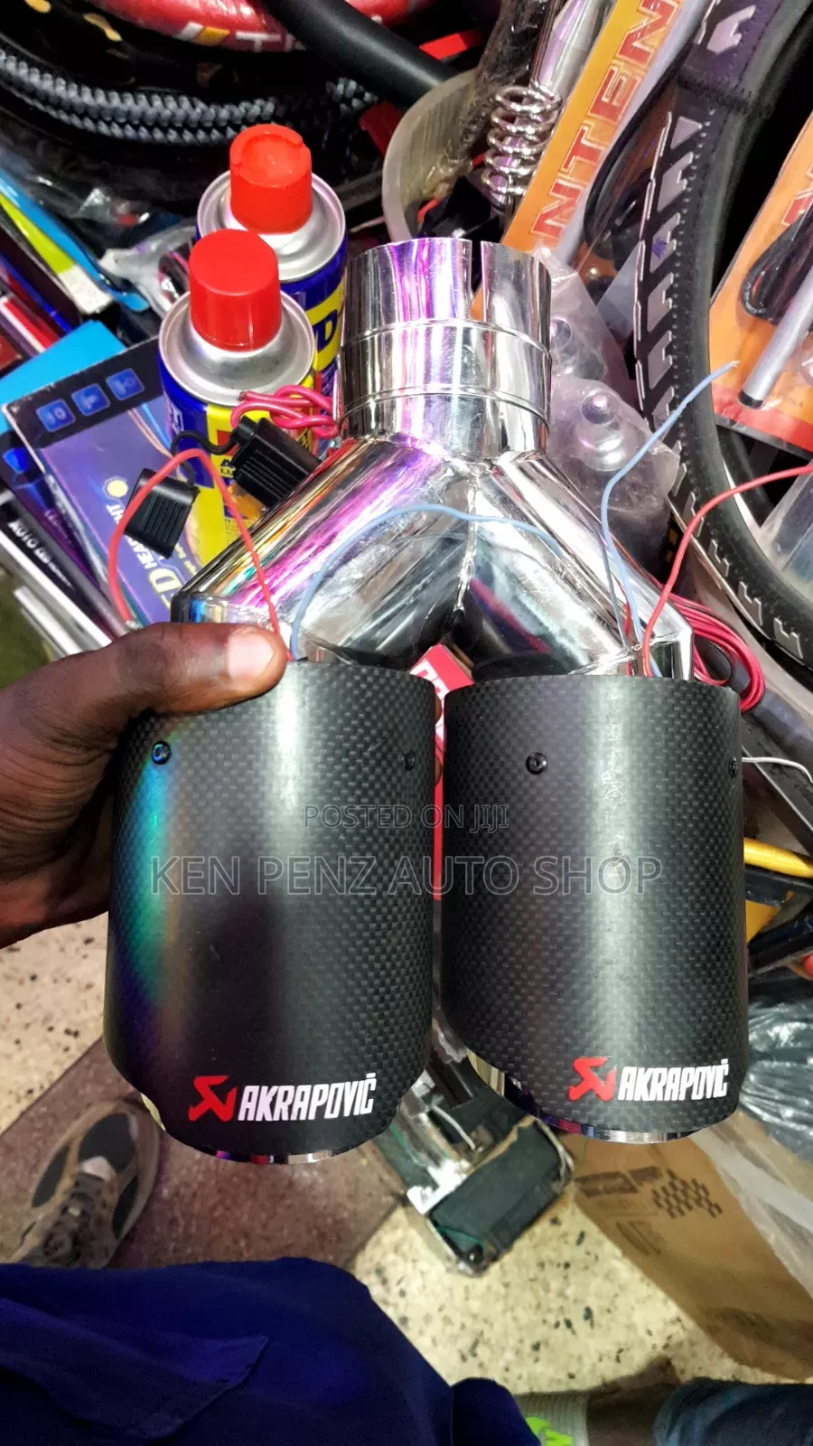 Lighting Double Carbon Fiber Exhaust End/ Tip for All Cars