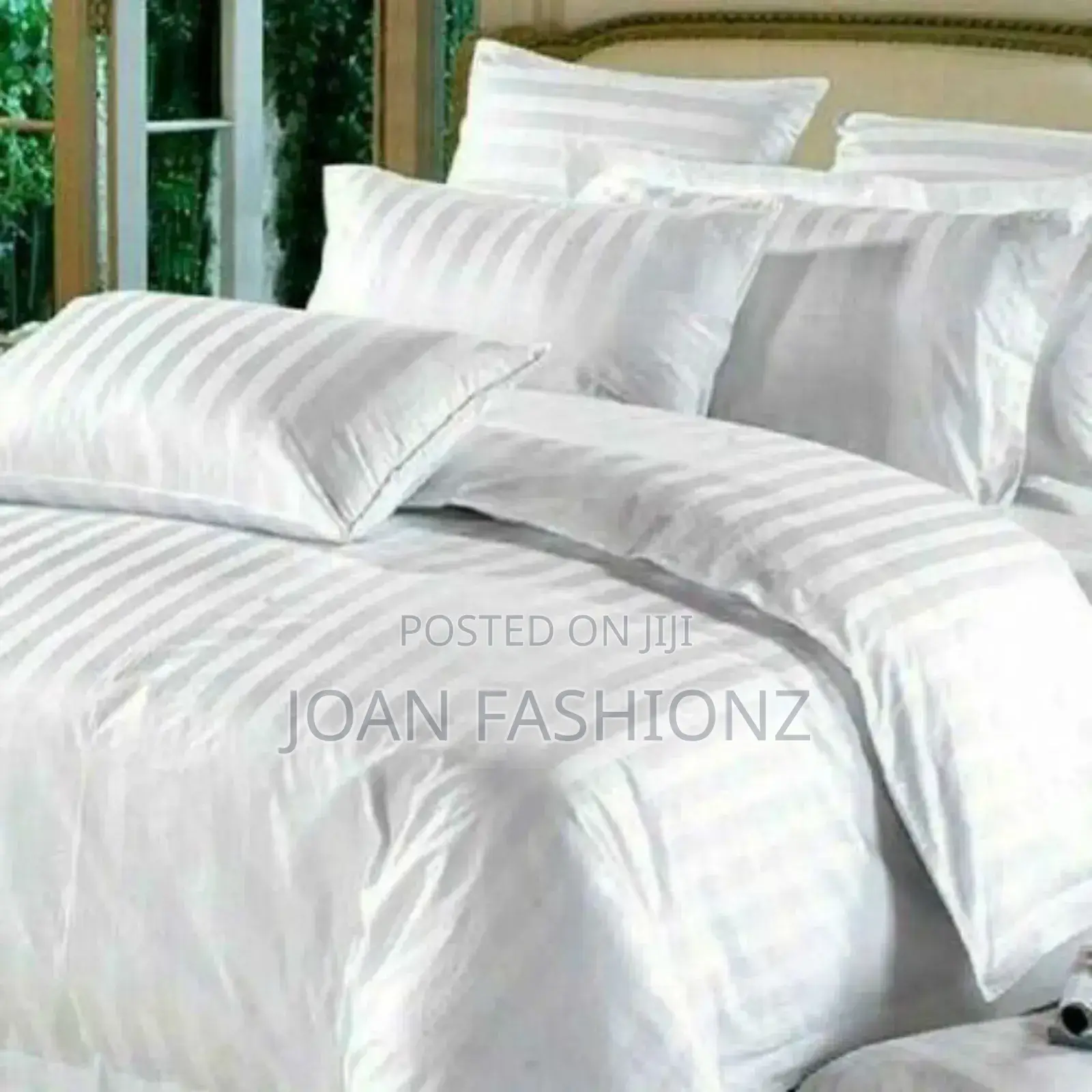 Egyptian Cotton Stripped Duvet Cover With 1 Bed Sheet 2 Pillow Cases