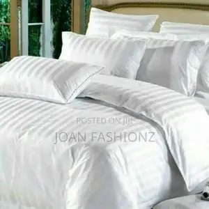 Egyptian Cotton Stripped Duvet Cover With 1 Bed Sheet 2 Pillow Cases