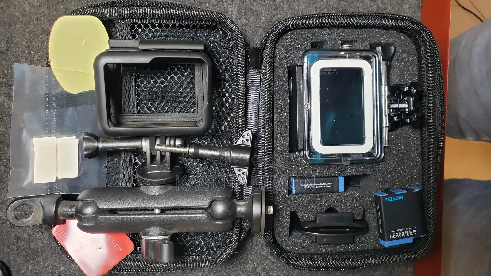 Gopro Hero 5 Black With 2 Batteries, Bike Attachment, and Case