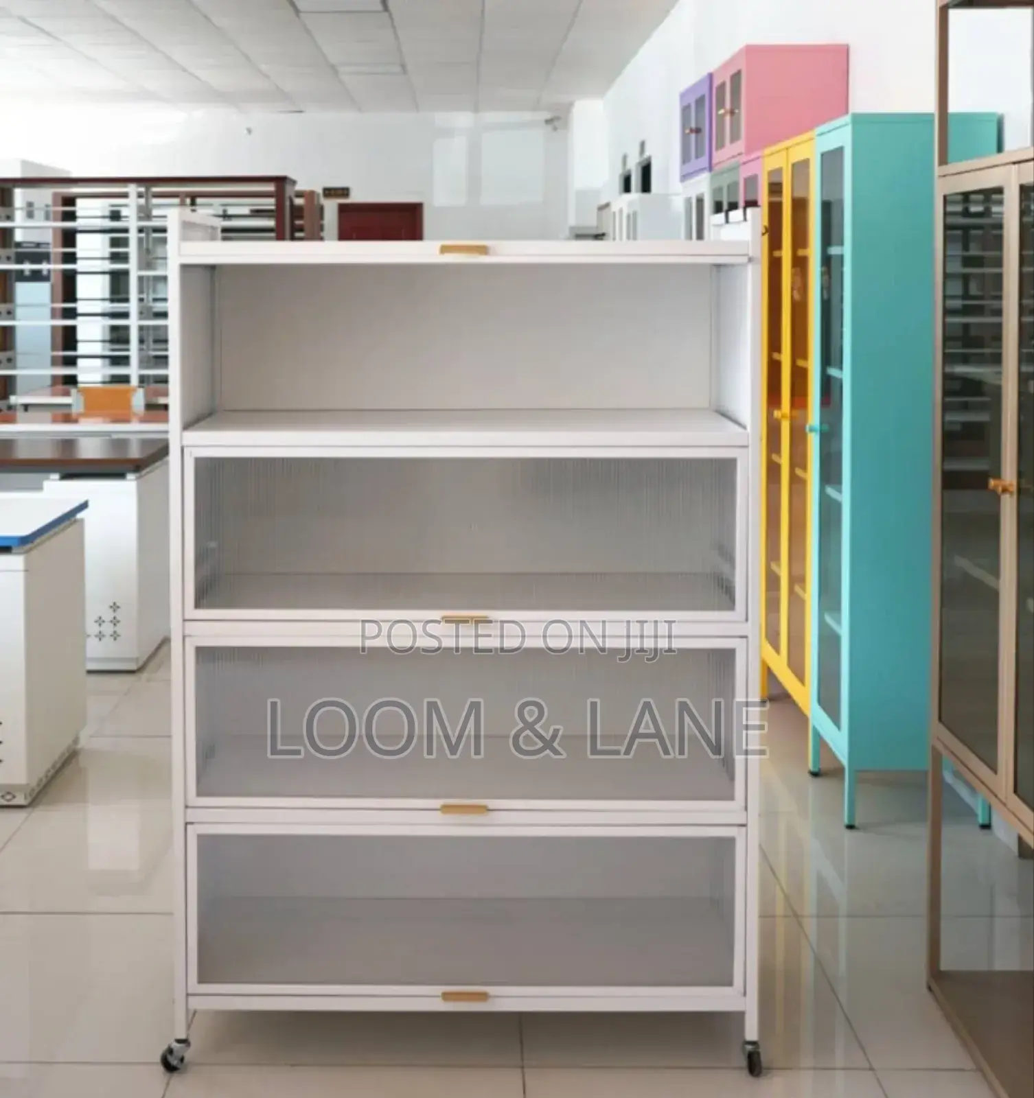 5-Tier Kitchen Storage Cabinet With Flip Doors