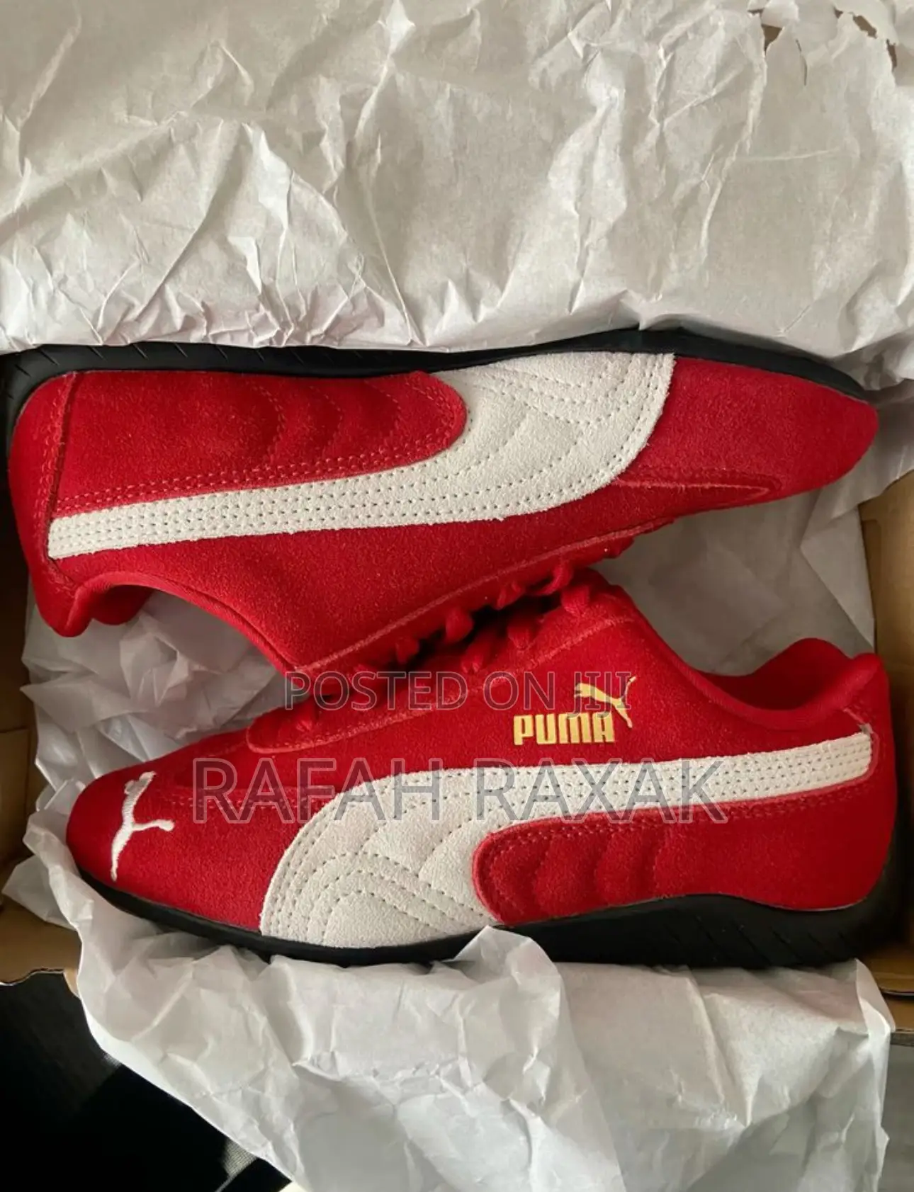 Original Red/White Suede Puma Speedcat Og Golf Sneakers