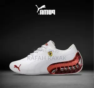 Original Classic Ferrari Super Gt Motorsport White/Red Sneakers