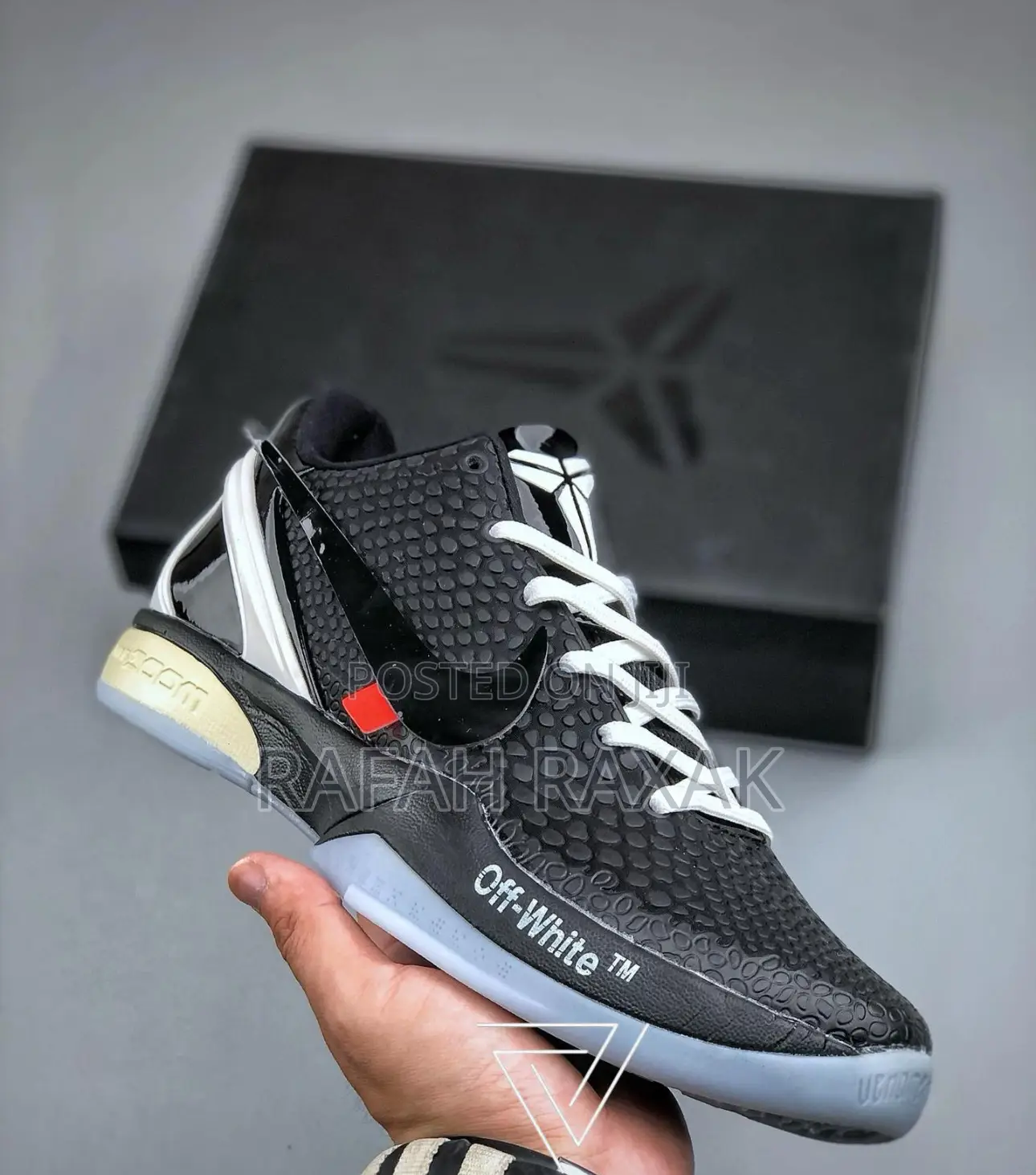 New Nike Zoom Kobe 6 Black Off White Basketball Sneakers