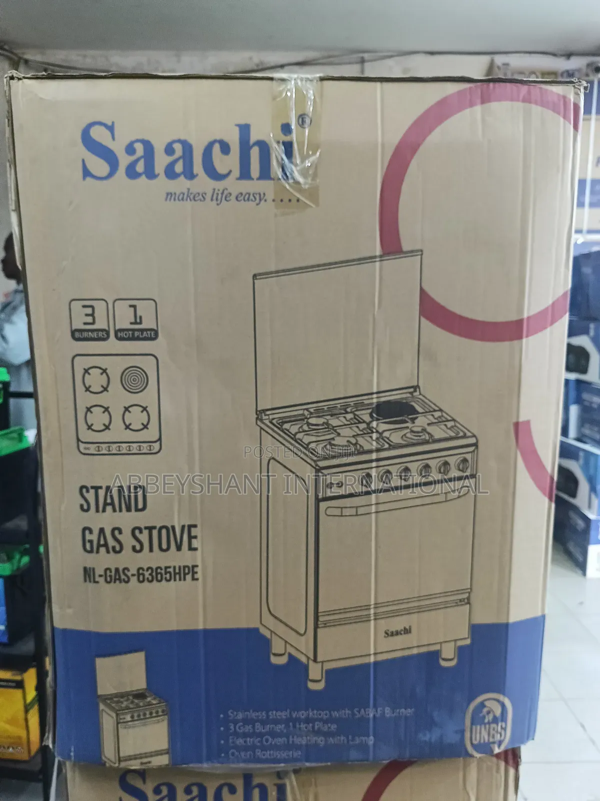 Stand Cooker 60x60 3gas Stove Cooker/1 Hot Plate