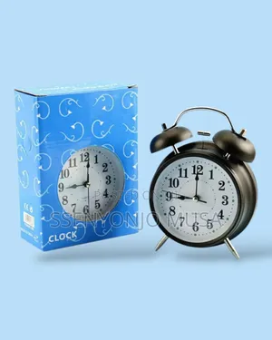 Vintage Twin Bell Alarm Clock –Battery Operated Mini Analog Round Dial