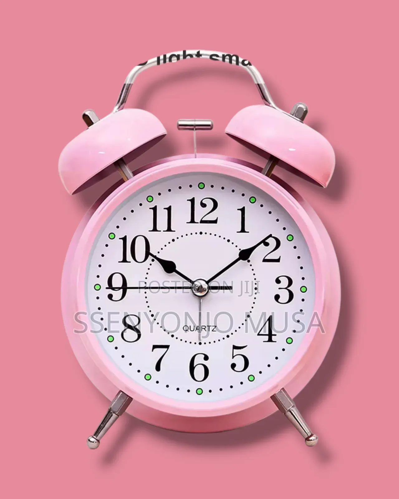 Vintage Twin Bell Alarm Clock –Battery Operated Mini Analog Round Dial