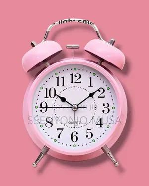 Vintage Twin Bell Alarm Clock –Battery Operated Mini Analog Round Dial