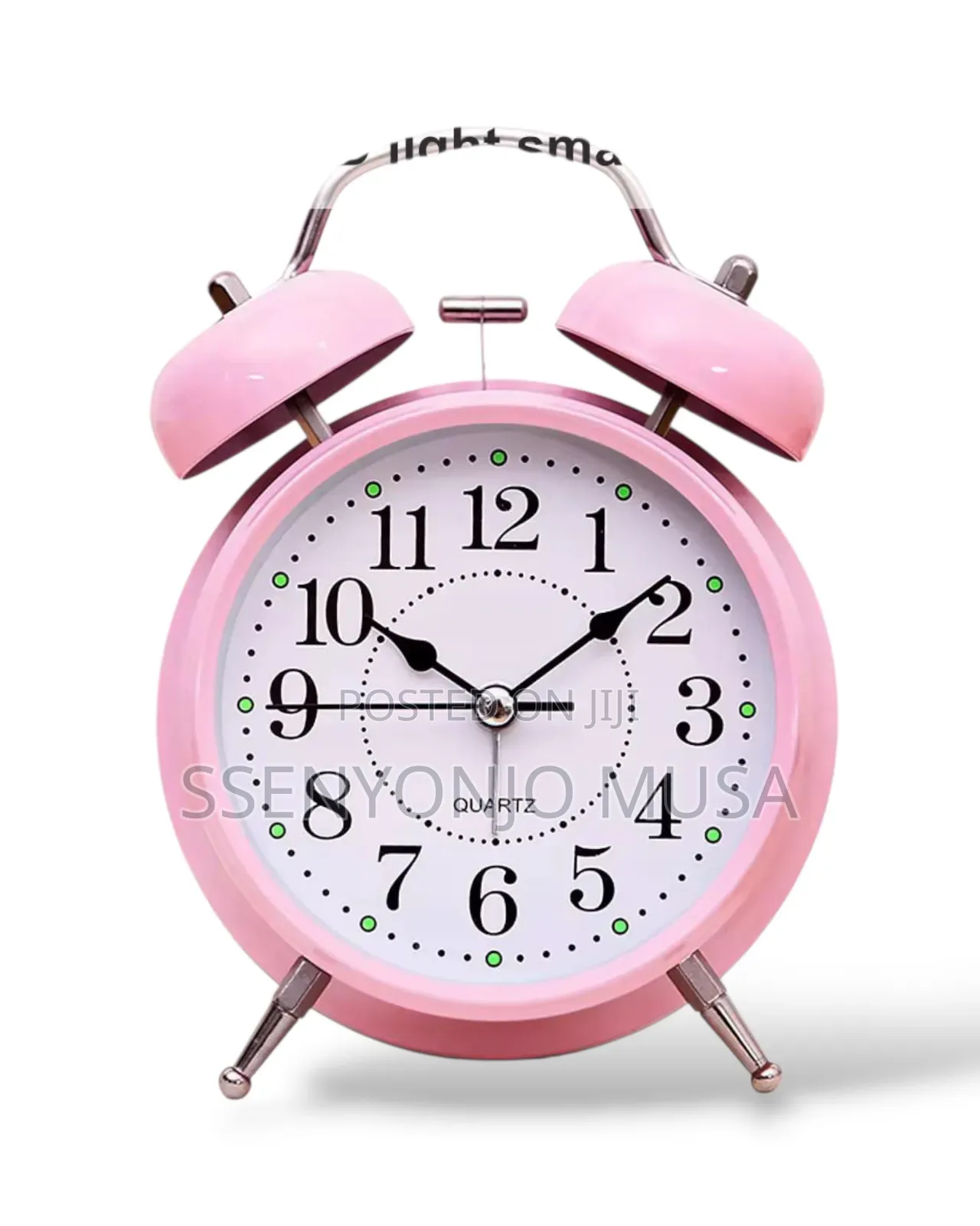 Vintage Twin Bell Alarm Clock –Battery Operated Mini Analog Round Dial