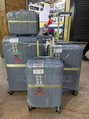 4 In 1 Pcs Rubber Travel Suitcases Waterproof (Xl, Small,Medium, Large