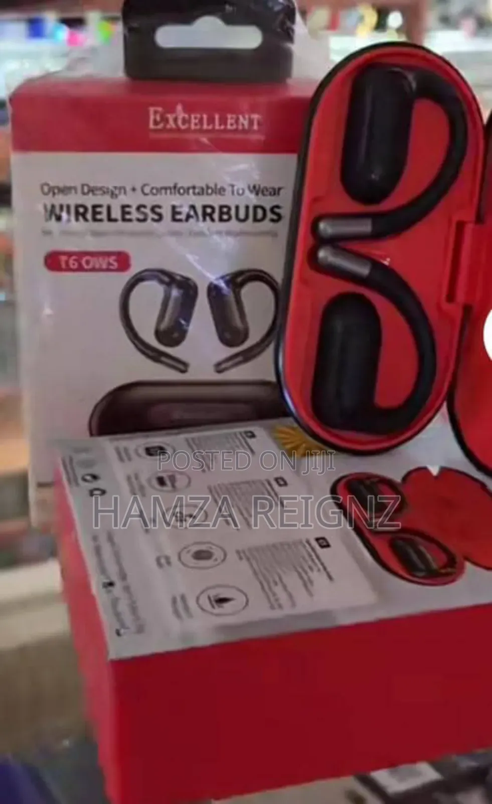 Wireless Bluetooth Sport Earbuds, Open-Ear Stereo Earbuds