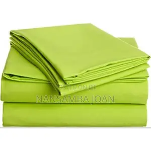 6*6 Lemon Cotton Bedsheets With 2 Pillow Cases -Green