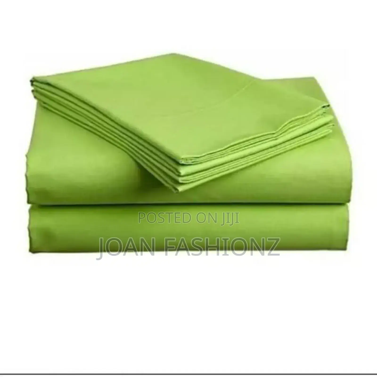 6*6 Lemon Cotton Bedsheets With 2 Pillow Cases -Green