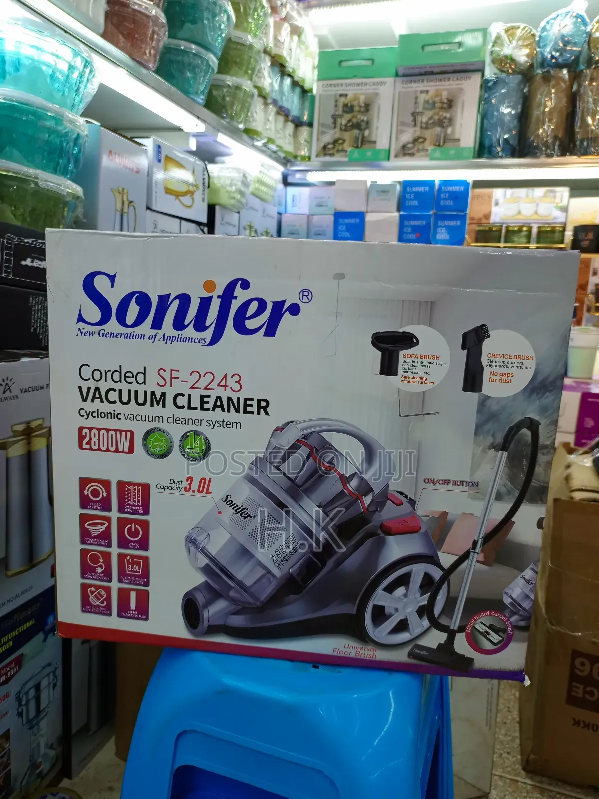 Sonifer Sf-224 2800w Electric 3l Bagless With Cord Dry Vacuum Cleaner