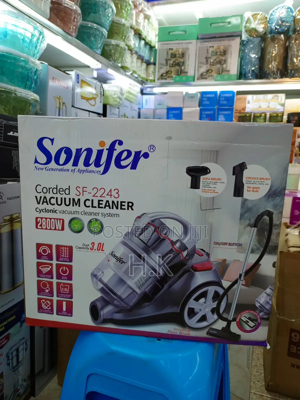 Sonifer Sf-224 2800w Electric 3l Bagless With Cord Dry Vacuum Cleaner