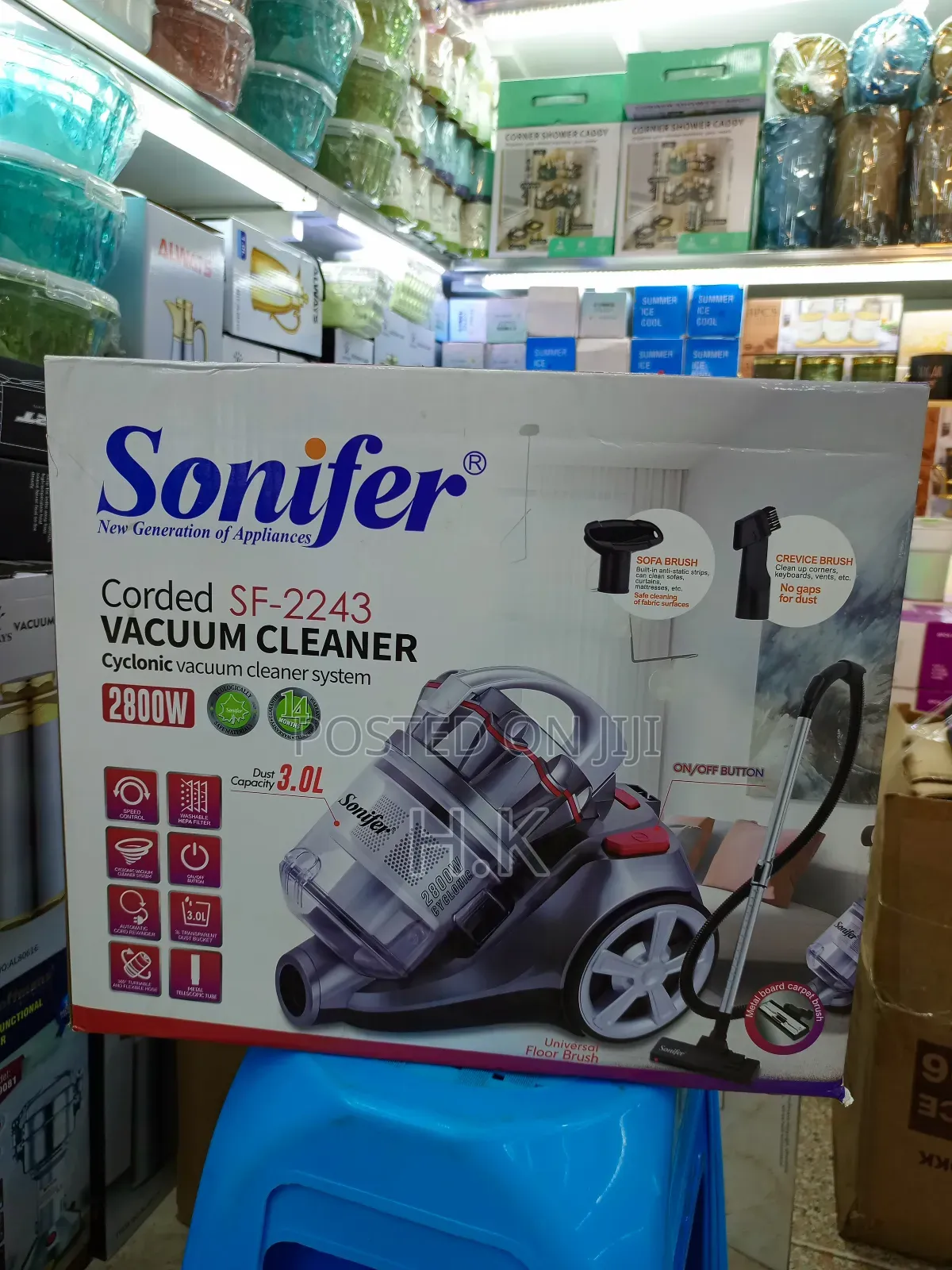 Sonifer Sf-224 2800w Electric 3l Bagless With Cord Dry Vacuum Cleaner