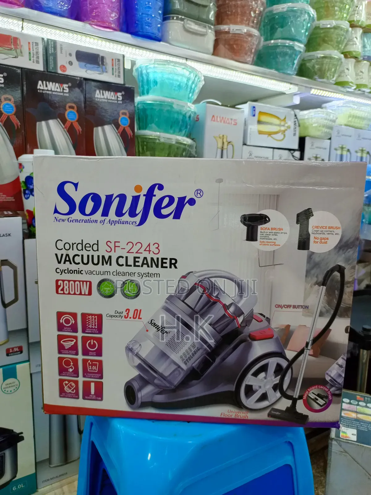 Sonifer Sf-224 2800w Electric 3l Bagless With Cord Dry Vacuum Cleaner