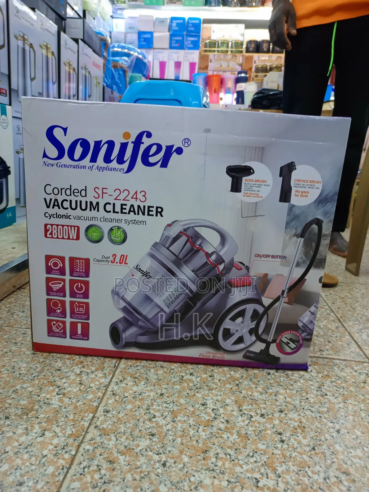 Sonifer Sf-224 2800w Electric 3l Bagless With Cord Dry Vacuum Cleaner