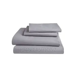 Double Cotton Bedsheets With 2 Pillow Cases-Gray
