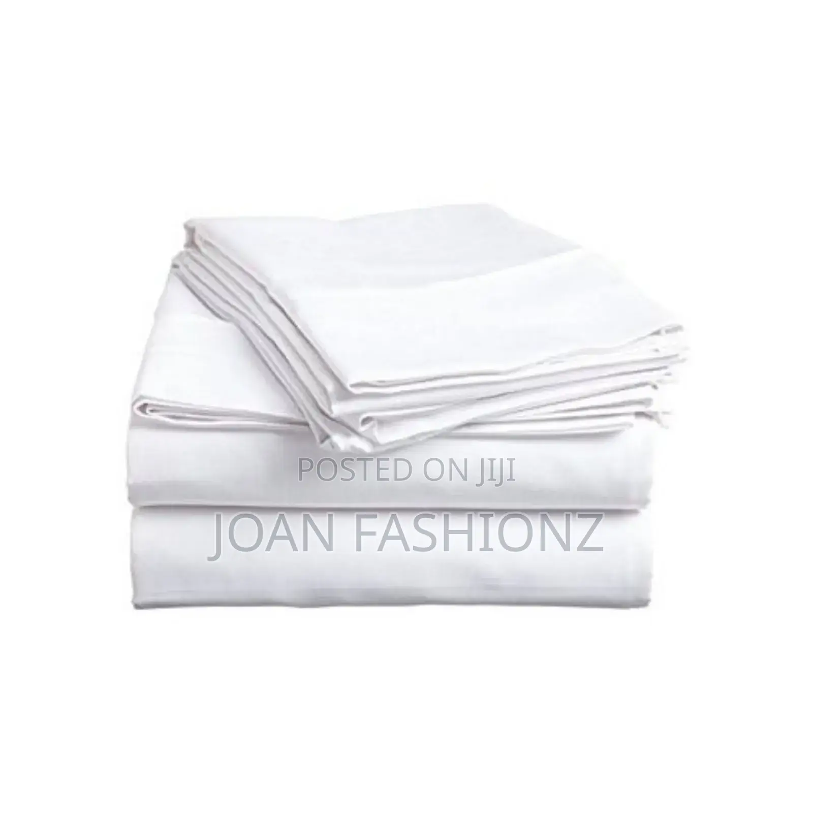 New 5*6 Bed Sheets With 2 Pillow Cases-White