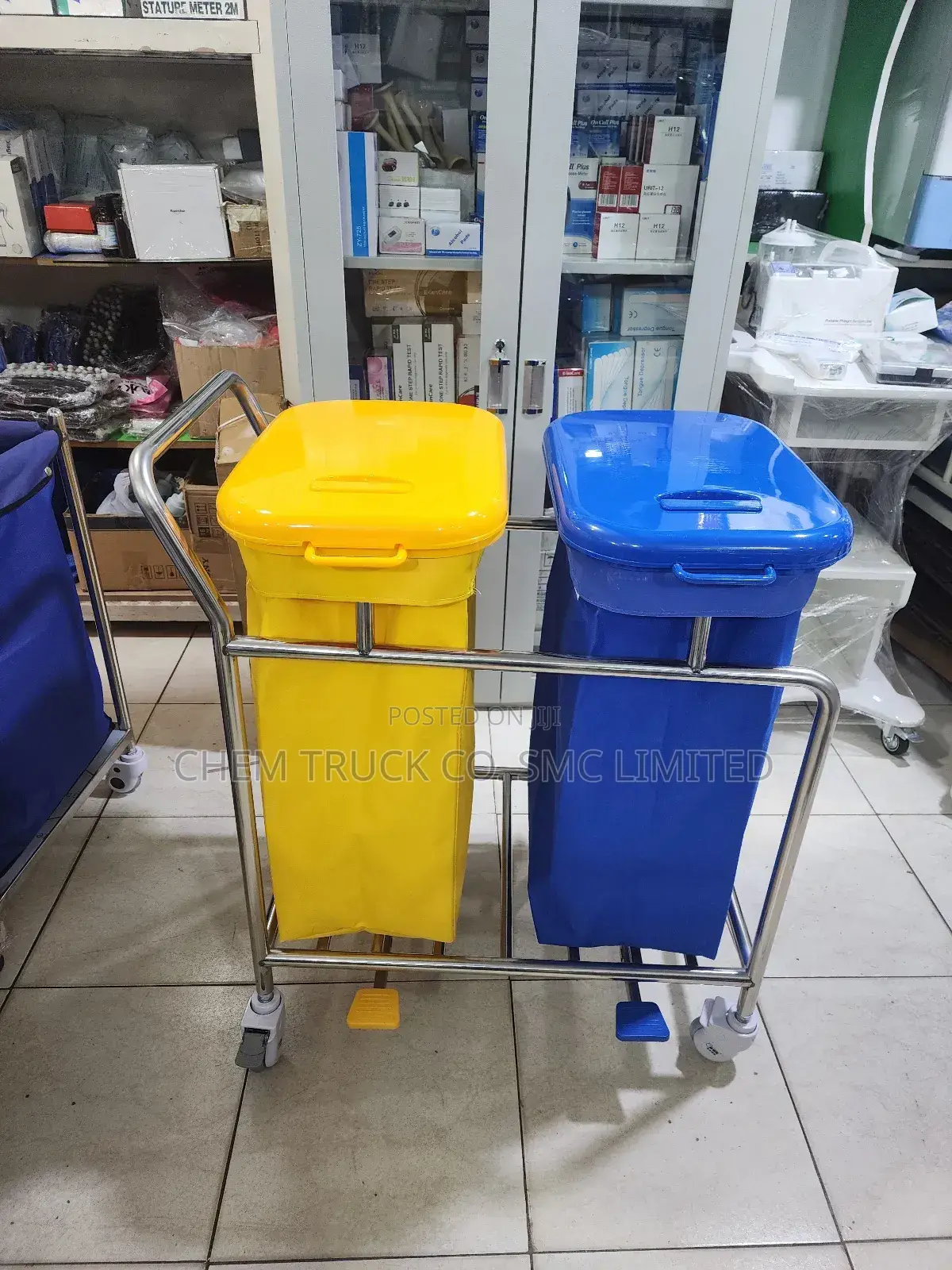 Hospital Trash Cart