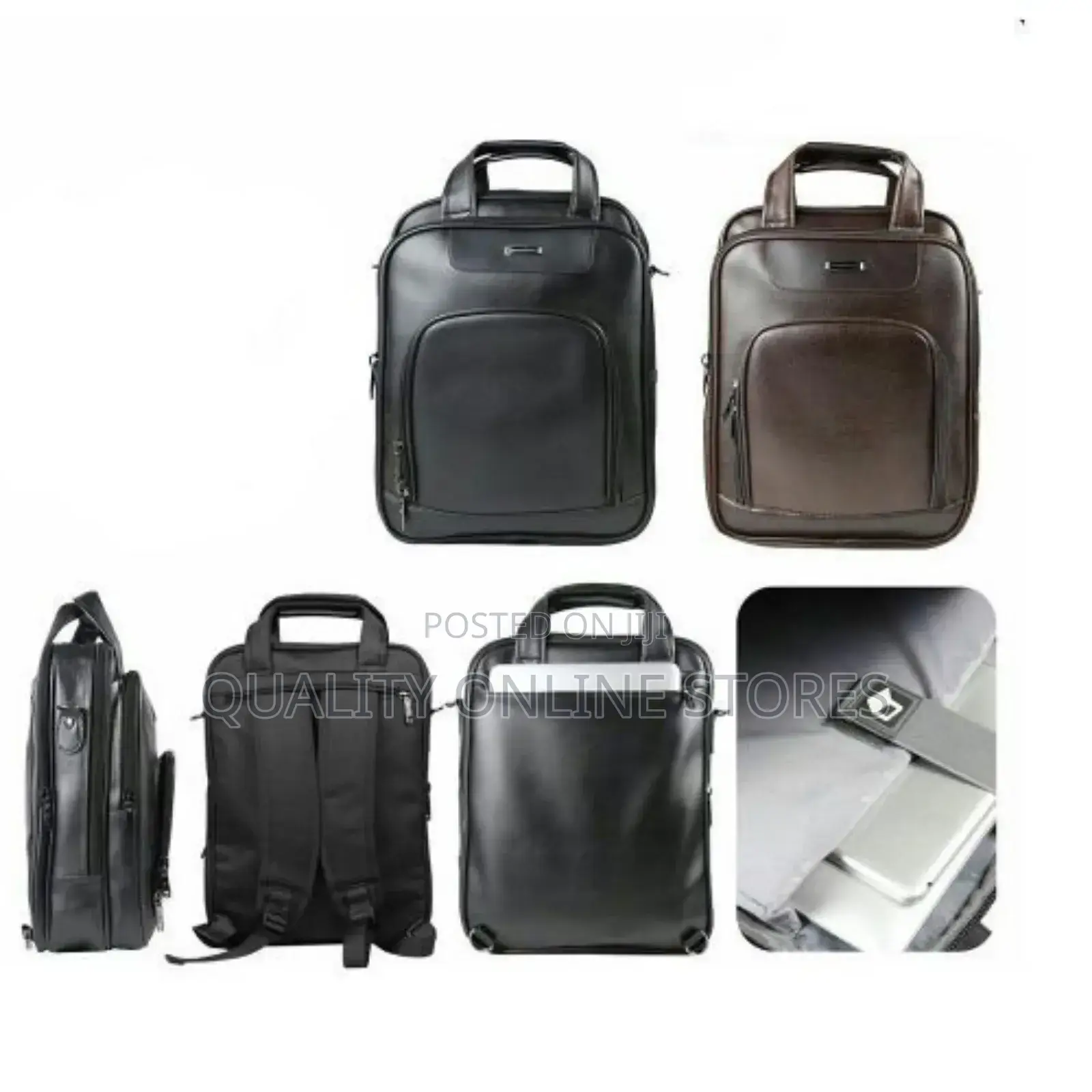 Leather Anti Theft Travel Laptop Student Bookbag Backpack Bag16 Inch