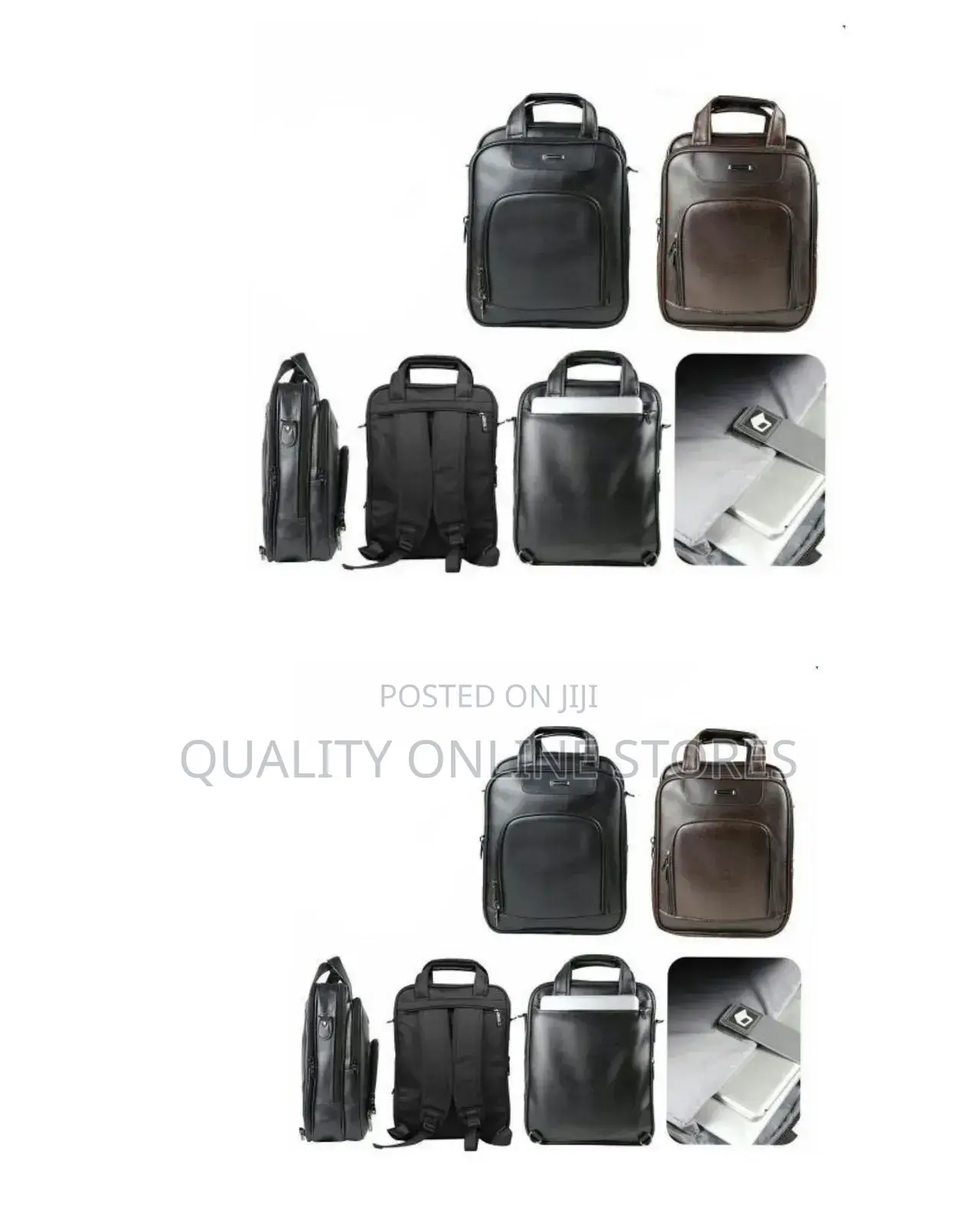 Leather Anti Theft Travel Laptop Student Bookbag Backpack Bag16 Inch