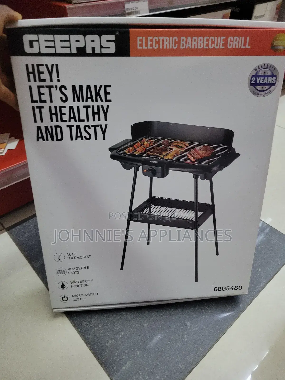 Geepas Electric Barbecue Grill Auto Thermostat