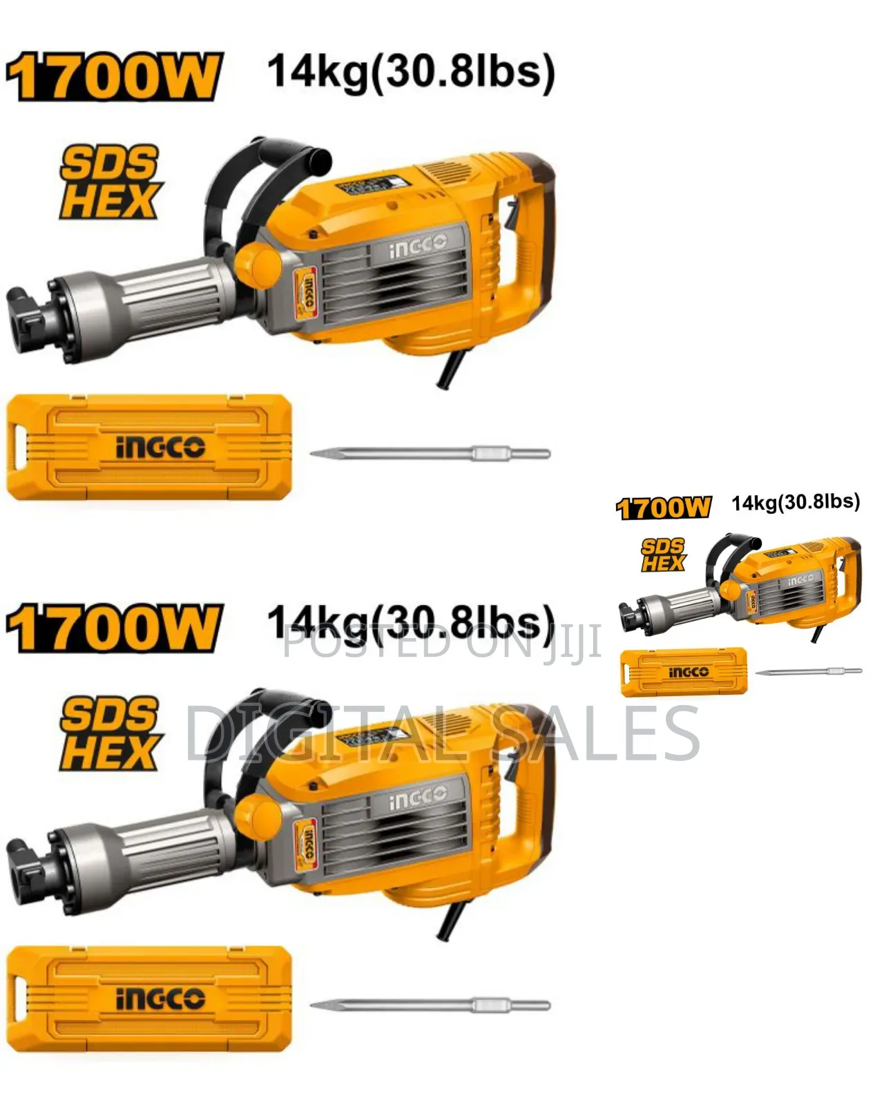 Ingco Pdb170068 - Demolition Breaker - Orange