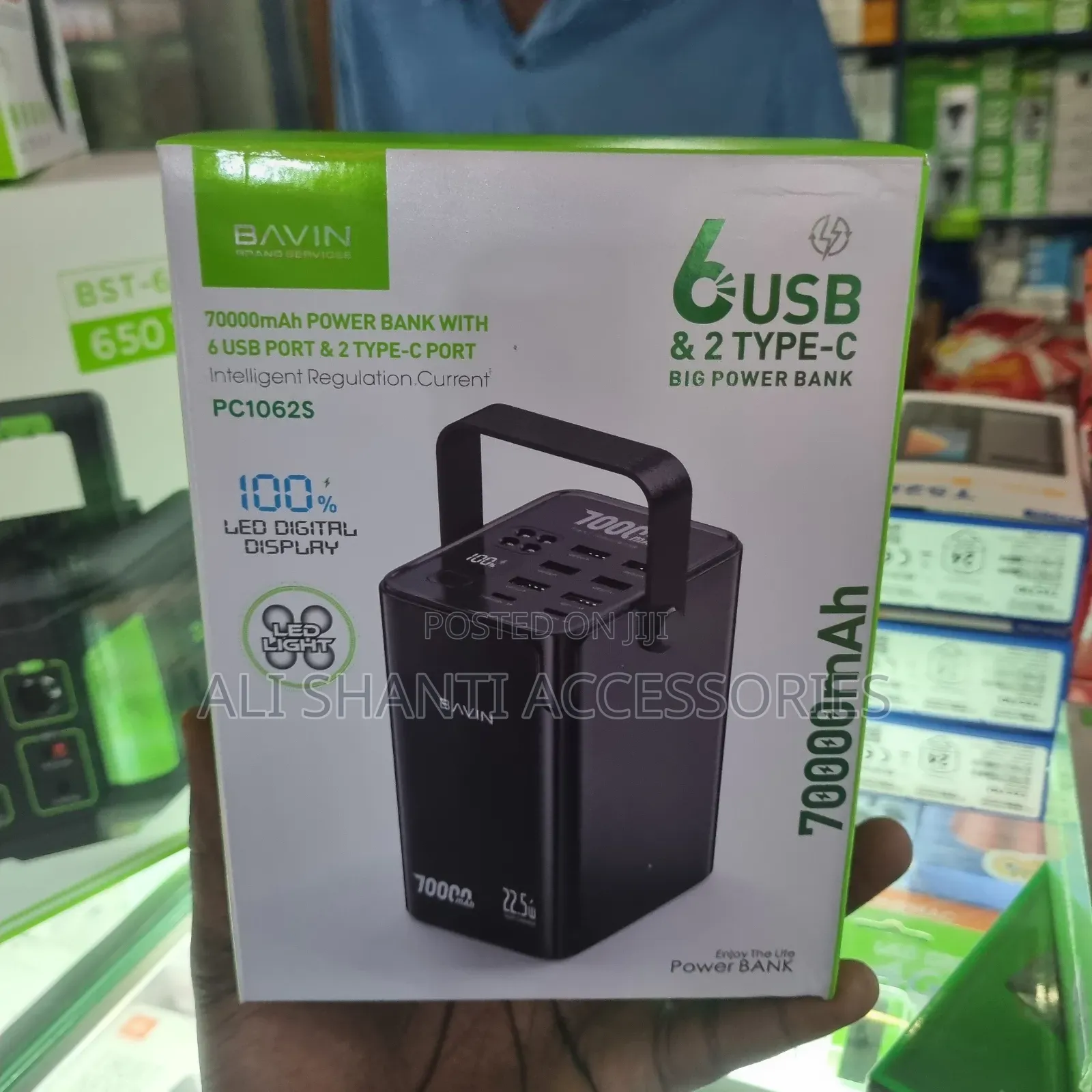 70000mah Power Bank With 6usb Port and 2 Type-C Port Bavin