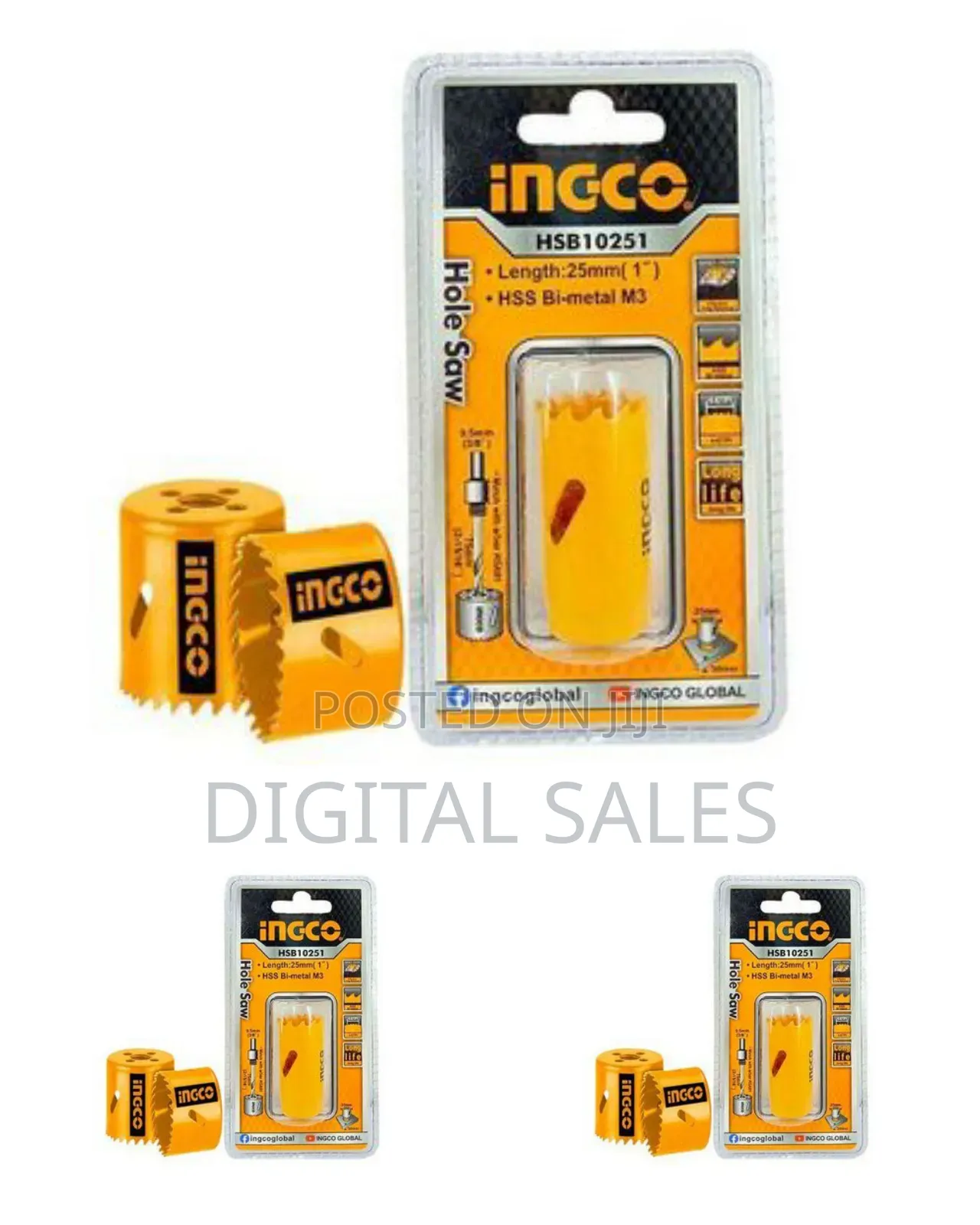 Ingco Hsb10251 - HSS Bi-Metal Hole Saw - Orange