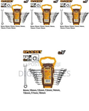 Ingco 8 Pieces Ratchet Spanner Set