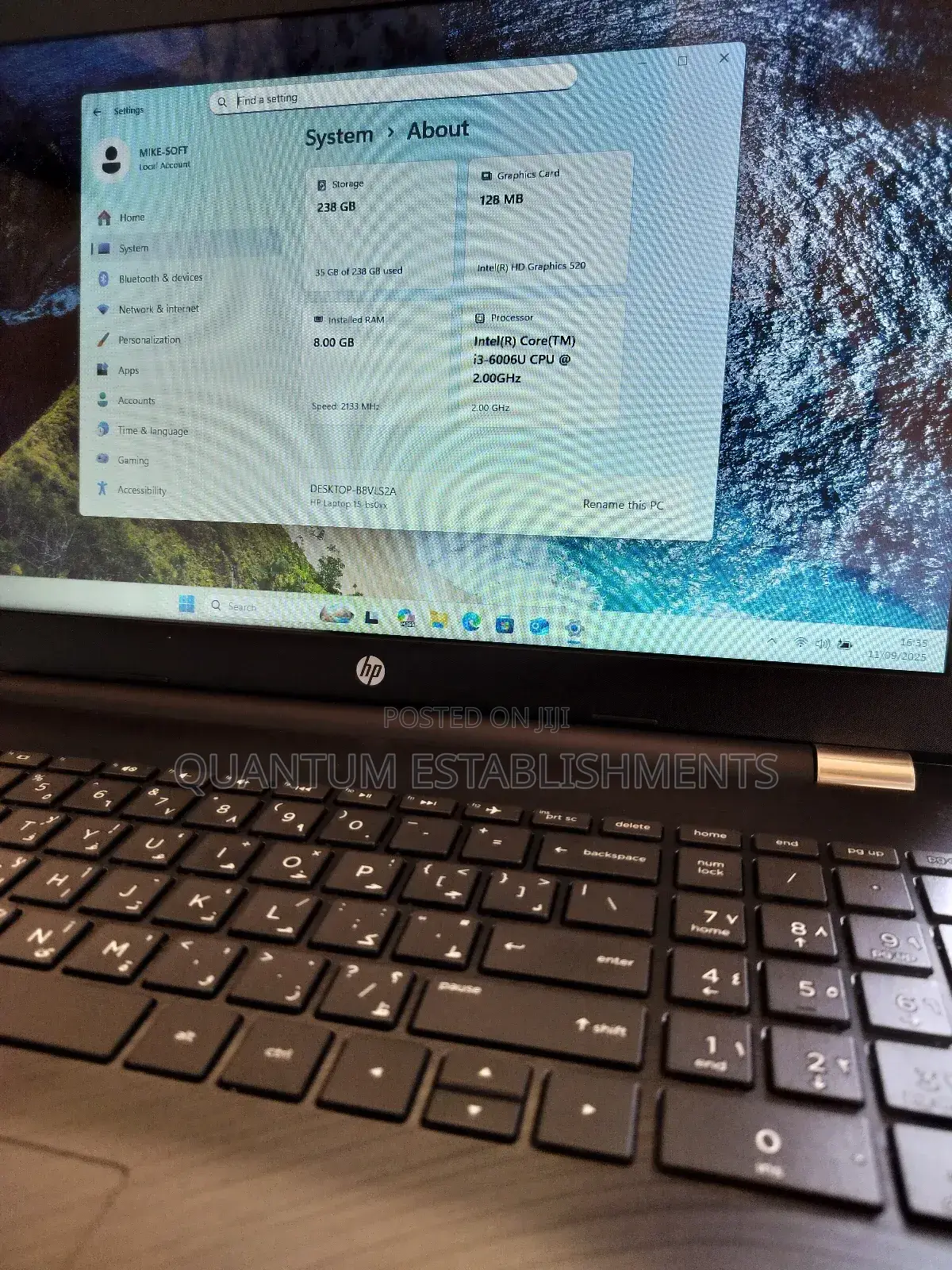 Laptop HP 15 8GB Intel Core i3 SSD 256GB