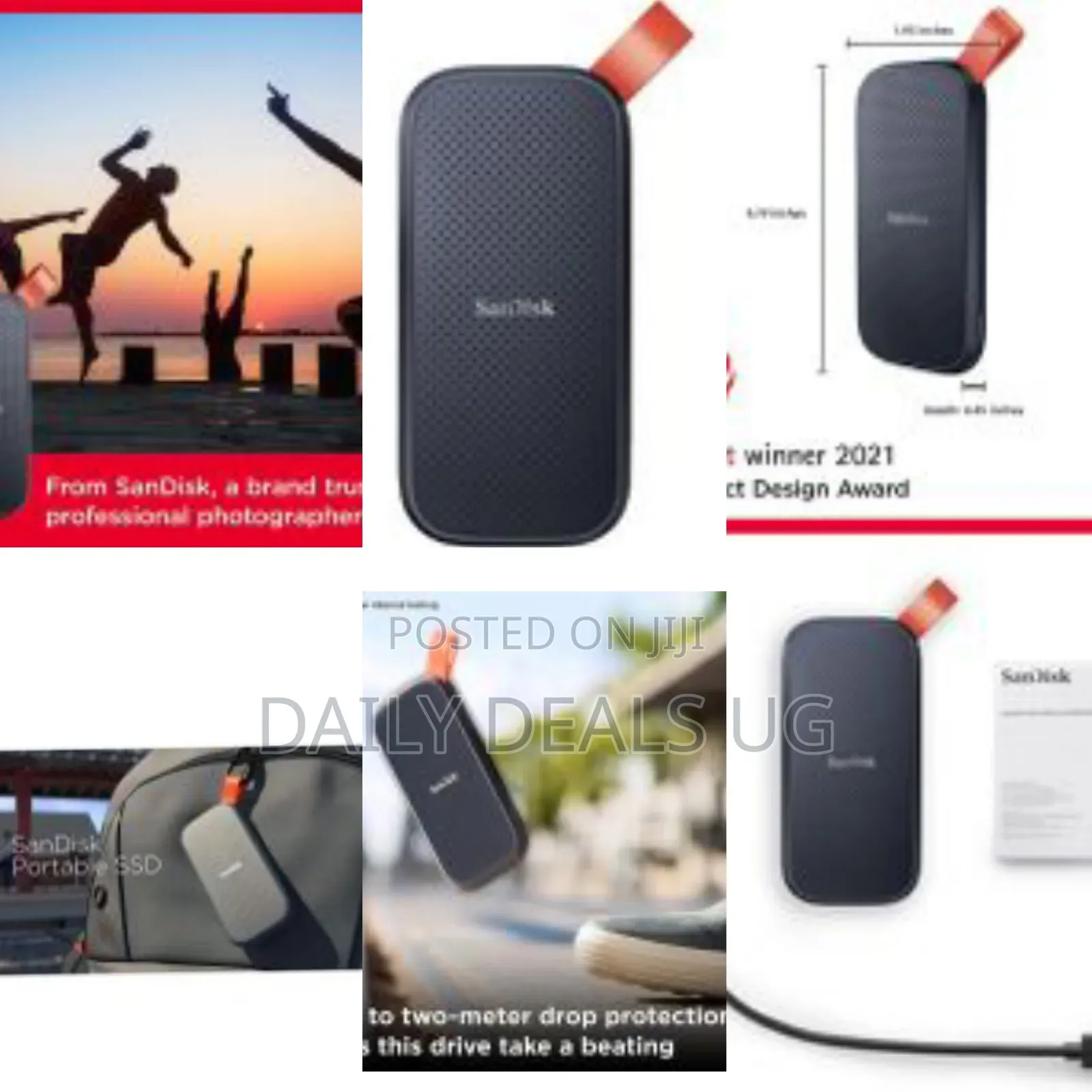 Sandisk 2tb Portable SSD-Up to 800mb/S Usb-C, Usb 3.2 Gen