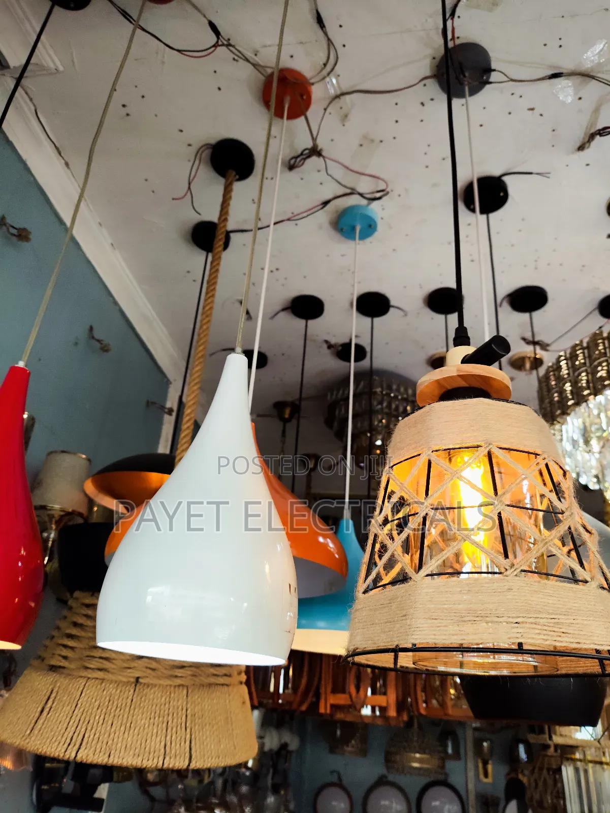 Grey Pendant Multiple Colour Lamp Shade