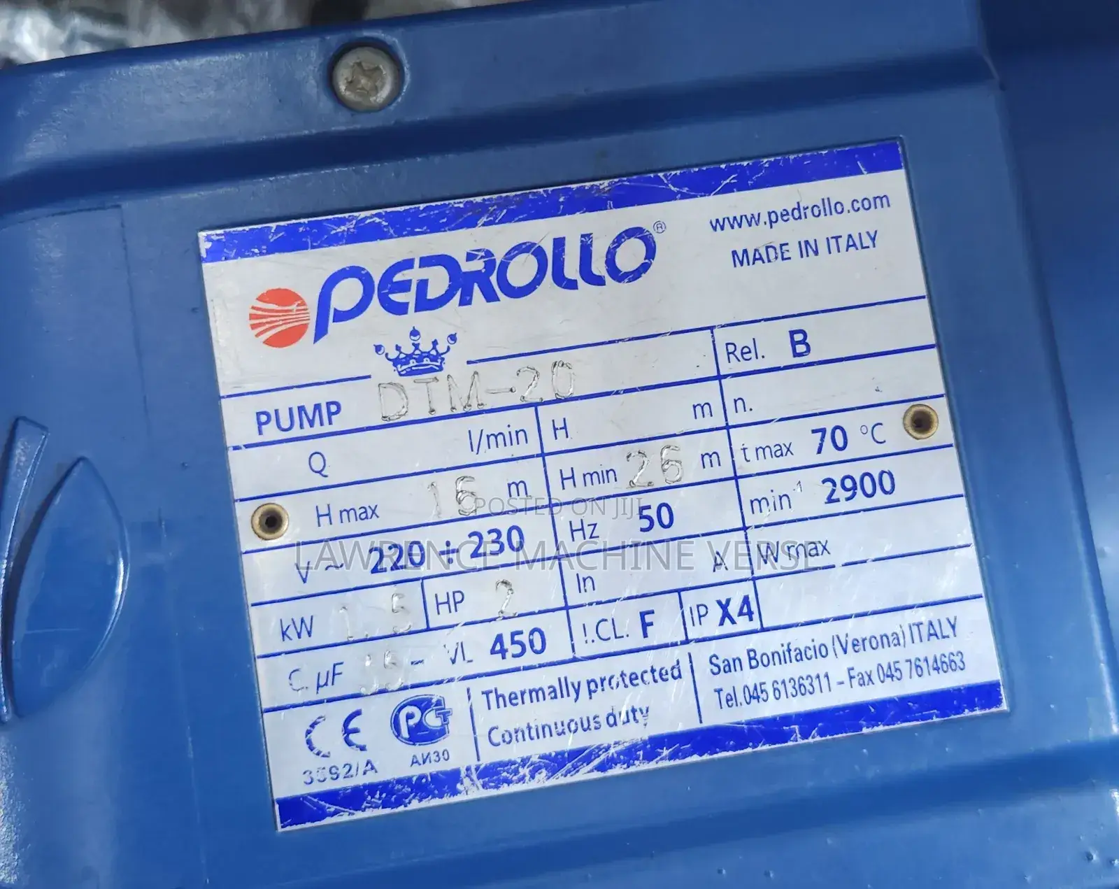 Surface Water Pump 2hp Pedroll