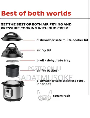 Instant Pot Duo Crisp 11-in-1 Air Fryer And Electric Pressure Cooker