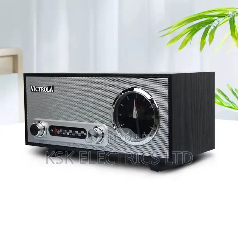 Bluetooth Speaker With Fm Radio Analog Alarm Clock and 5v 1a