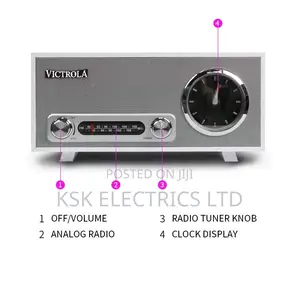 Bluetooth Speaker With Fm Radio Analog Alarm Clock and 5v 1a
