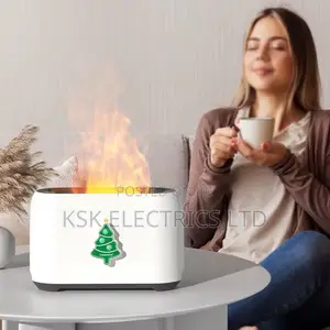 Cross-Border Christmas Flame Ambient Home Humidifier Liquid Room