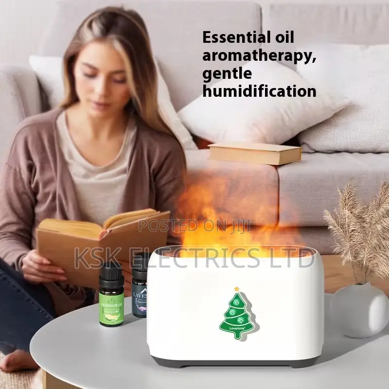 Cross-Border Christmas Flame Ambient Home Humidifier Liquid Room