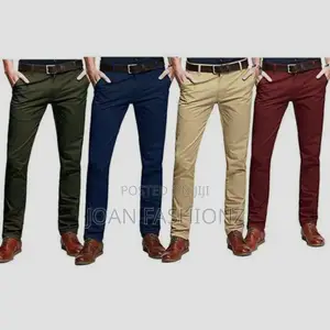 4 Packof Men's Stretcher Trousers-Multi-Colours