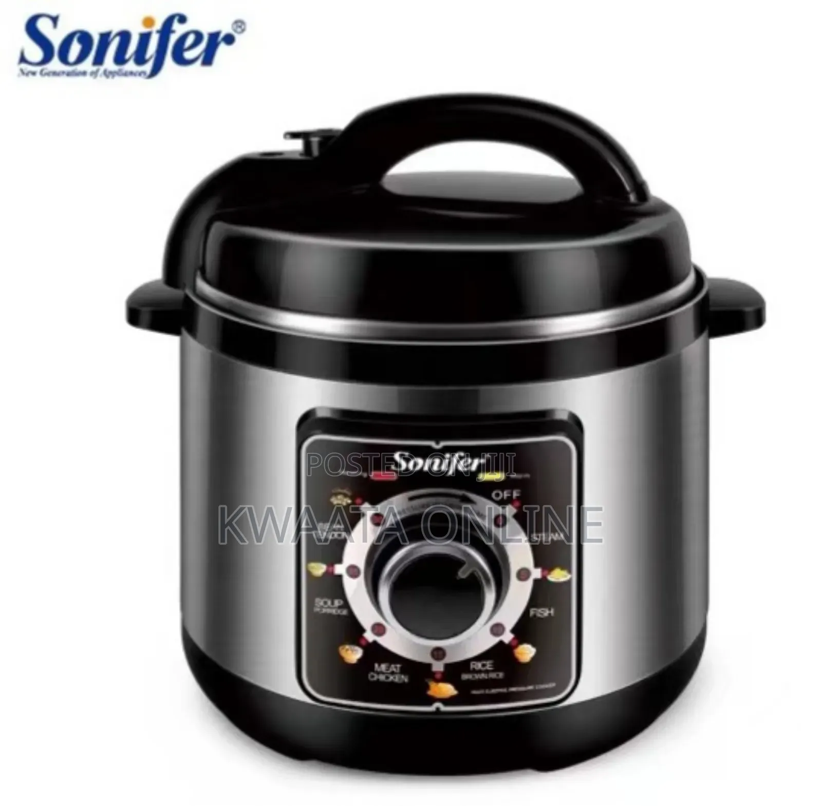 8l-Sonifer Sf-4013 Automatic Electric Pressure Cooker Stainless Steel