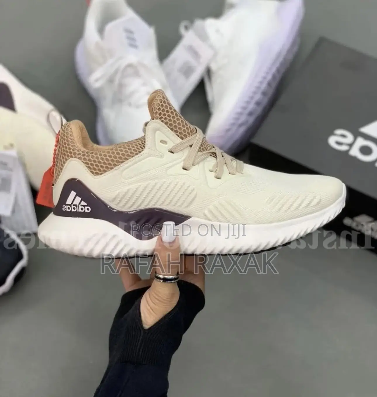 Original Cream Adidas Alpha Bounce Beyond Sneakers