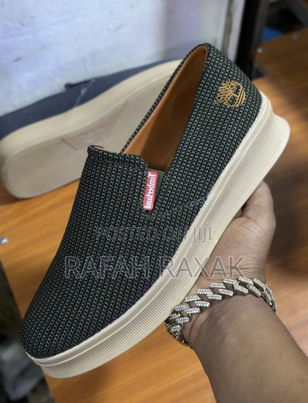 Original Army Green Timberland Smart Casual Low Shoes