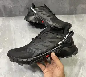 Original Triple Black Salomon Supercross 4 Trail Hiking Sneakers