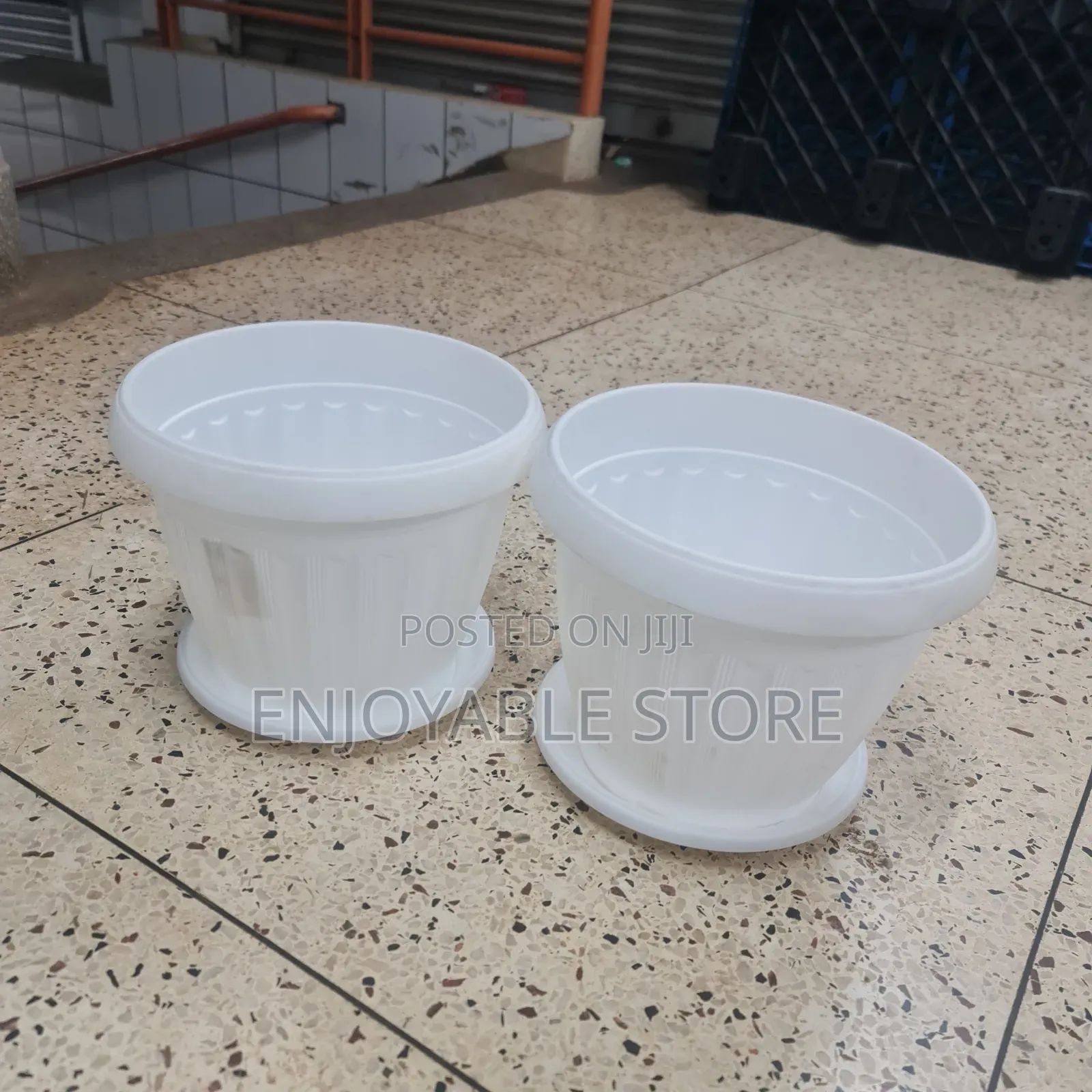 Plastic Flower Pots Plastic Flower Pots White*
