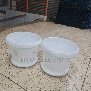 Plastic Flower Pots Plastic Flower Pots White*