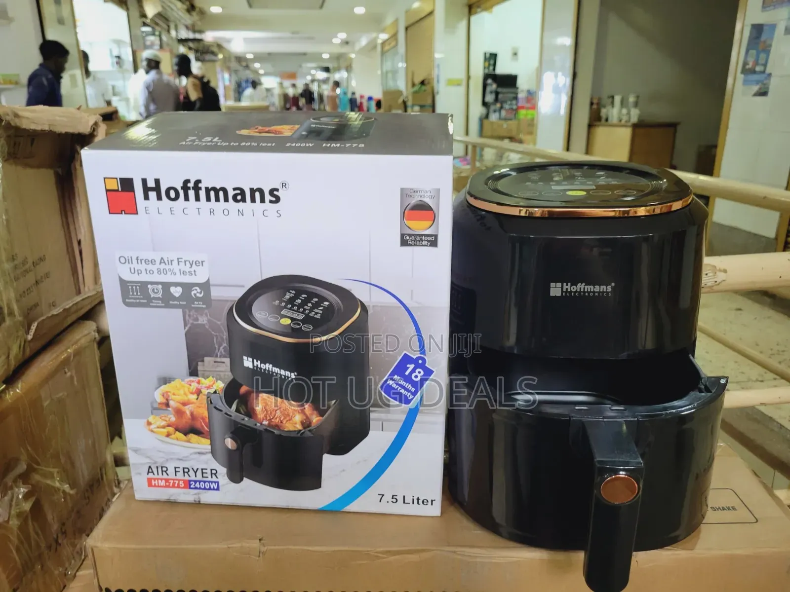 Hoffmans 7.5 Litres/ 7.5l Air Fryer / Airfryer Hm-775 - Black