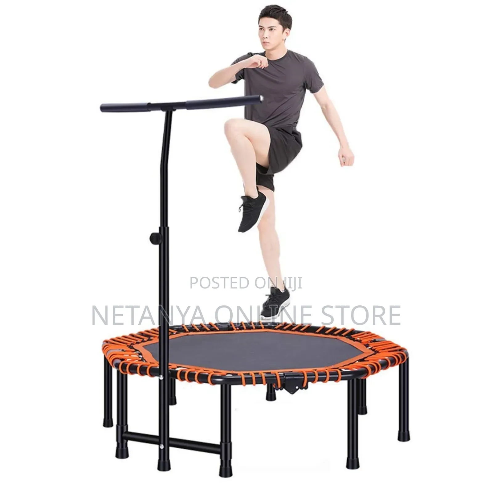 Adults and Kids Jumping Trampoline